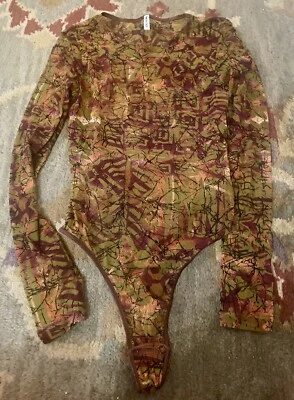 Cosabella Bodysuit Vintage 90's Colorful Mesh Italy Stretch EUC Medium - Image 1 of 4