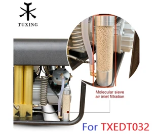 TUXING 300BAR 4500PSI PCP Pump Air Compressor Filter Inlet Molecular Sieve Drier - Picture 1 of 16
