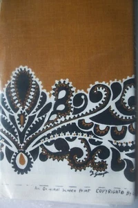 Border Print Material Make Blender Toaster Mixer Cover Alls Brown Cut N Sew Vtg - Picture 1 of 9