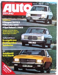 AZ 13-73+MERCEDES 220 D+PEUGEOT 504+OPEL REKORD DIESEL+AUTOBIANCHI A 112 ABARTH - Bild 1 von 1