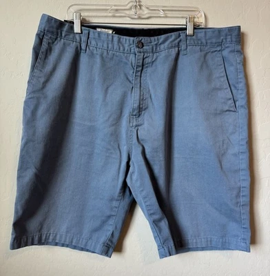 Volcom Shorts Men's 40 Blue Flat Front Chino Casual Outdoors Prep Surf Vmonty - Image 1 of 4