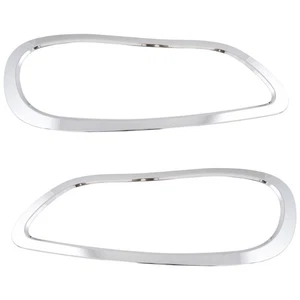 Front Headlight Lamp Bezel Trim Molding Chrome Pair for Freightliner 106 112 New - Picture 1 of 6