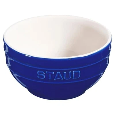 Staub Blue Bowl 14cm Ceramic Bowl Heat-Resistant Microwave-Safe [Official - Image 1 of 4