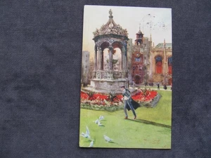 VERY OLD POSTCARD 1907 OF TRINITY COLLEGE CAMBRIDGE FROM DRAWING BY J. FINNEMORE - Picture 1 of 2