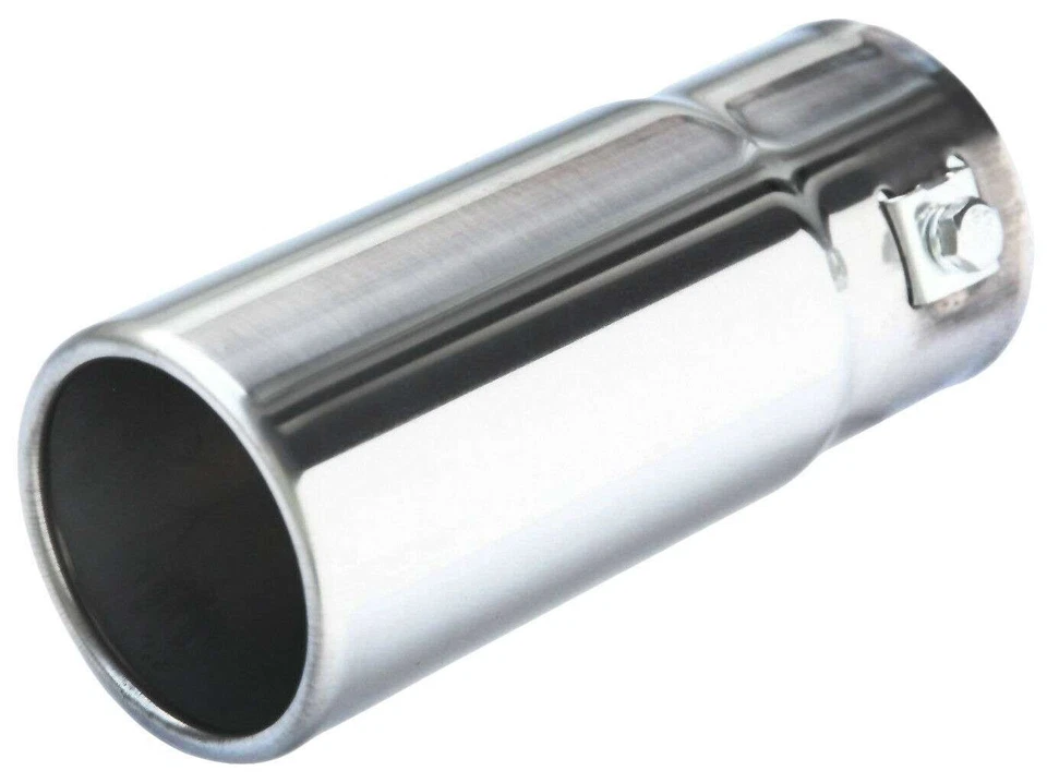 EDELSTAHL Chrom Auspuffblende Endrohr Rund Gerade 150 x 63 mm UNIVERSAL - Bild 1 von 4