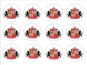 Special Offer 24 Sunderland Fc Edible Rice Paper Cupcake Toppers - Picture 1 of 1