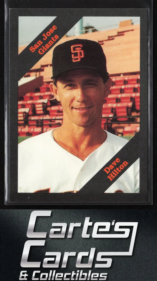 Dave Hilton 1989 Cal League #238 San Jose Giants Infield Instructor - Image 1 of 2