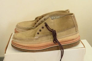 Russell Moccasin Boots Suede Leather Beige Chukka Boots Size 8.5D - Picture 1 of 6