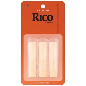 Rico by D'Addario Bb Clarinet Reeds, Strength 1.5 , 3-pack - Picture 1 of 1