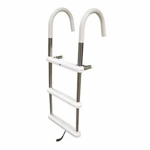 JIF Marine EPV3 Telescoping Gunwale Boarding Hook Ladder 3-Step Folding MD - Foto 1 di 8