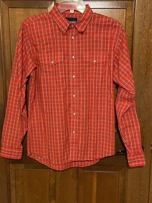 Wrangler red plaid long-sleeve western shirt pearl snaps young boys Size XXL - Image 1 of 4