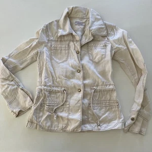 Replay 100% Leinen Jacke Blazer Gr. S TOP kaum getragen Natur beige Creme - Bild 1 von 14