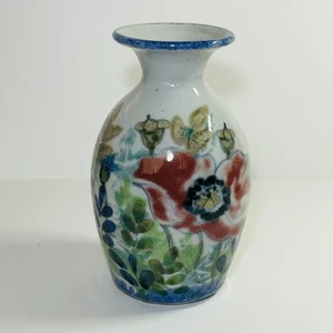 Highland Stoneware Pottery Rare Poppies Vase Ex Condition Scotland - Picture 1 of 7