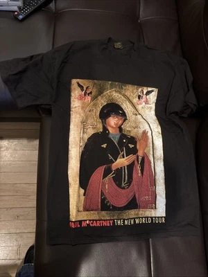 Vintage 1993 Paul McCartney New World Tour Biker Like An Icon Shirt Xl - Image 1 of 4