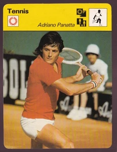 ADRIANO PANATTA Italian Tennis Player Photo 1978 UK SPORTSCASTER CARD #29-14A - Picture 1 of 2