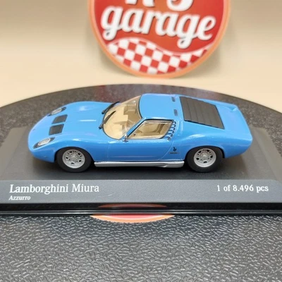 MINICHAMPS 1/43 Lamborghini Miura 1966 Blue Azzuro Diecast model 430103007 - Image 1 of 4