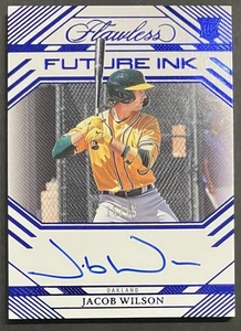 2024 Panini Flawless JACOB WILSON Future Ink Rookie Auto #/15 RC ATHLETICS - Picture 1 of 2