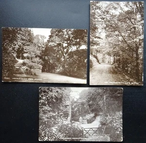 Wales Ceredigion 3 x ABERYSTWYTH CWM WOODS c1912 RP Postcard by Graphotone Co. - Picture 1 of 8