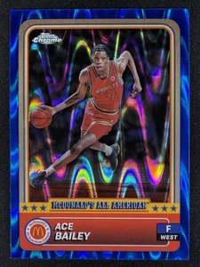 2024 Topps cromo McDonald's #34 Ace Bailey refractor RayWave azul - Imagen 1 de 2