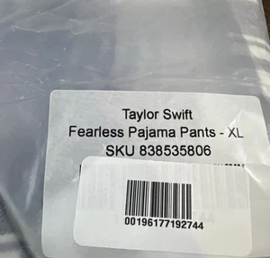Taylor Swift AUTHENTIC Fearless BLAU KARIERT Flanell Pyjamahose Größe XL - Bild 1 von 3
