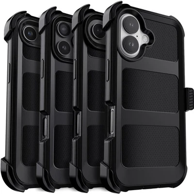For iPhone Air 17 Pro Max 16e Case Protective Kiskstand Clip Belt Rugged Cover - Image 1 of 4
