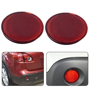 Perfect Fit Red Reflectors for Nissan For Qashqai For Qashqai+2 Rear Bumper - Picture 1 of 11