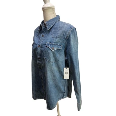 NWT Ralph Lauren Denim Western Shirt Womens XL Long Sleeve Snap Buttons Europe - Image 1 of 4