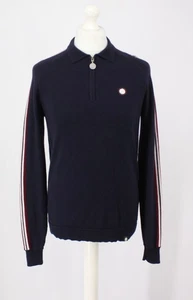 HÜBSCHES GRÜNES HERREN STRICK SWEATSHIRT VIERTELREISSVERSCHLUSS PULLOVER GRÖSSE S MARINEBLAU UVP £ IB - Bild 1 von 8