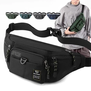 Large Bumbag Waist Pack Unisex Multi Pocket RFID Anti Theft Travel Hiking Runing - Picture 1 of 9