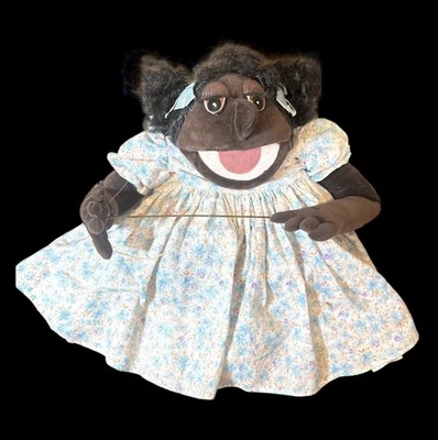 Vintage Plush  African American Girl Hand Puppet by House Of Puppetry USA 15” - Image 1 of 4