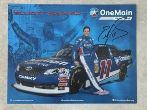 Elliott Sadler Auto Signed 8.5x11 Photo Hero Card Nascar - Picture 1 of 3