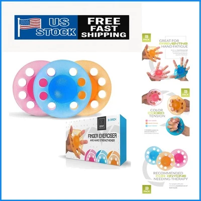 Терапевтический тренажер для пальцев и усилитель рук - упаковка 3 шт. для всех уровней напряжения - Изображение 1 из 4
