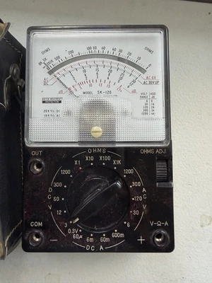 Multímetro Analógico SK-120 De Colección - Probador VΩA con Estuche Original - Hecho en Japón Foto 1 de 3