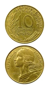 Frankreich 10 Centimes schöne ausländische Münze! 🇫🇷 Kostenloser Versand!!!!! ✨ 🗺 - Bild 1 von 6