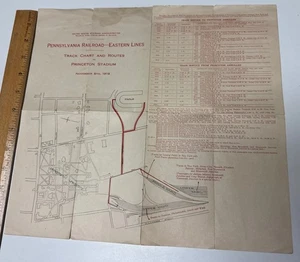 Nov 8, 1919 PENNSYLVANIA RR routes To PRINCETON Univ Stadium Football v Harvard - Picture 1 of 7