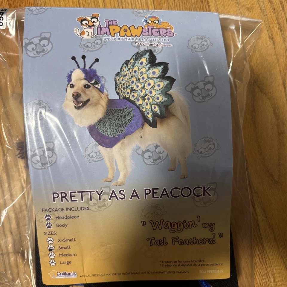 Disfraz California ImPAWsters PRETTY AS A PAVO REAL Mascota Perro Gato Extra Pequeño #546 Foto 1 de 1