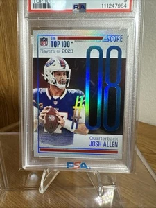 Josh Allen Score #8 The Top 100 Players Of 2023 #08 CASE HIT! PSA POPULATION 4! - Bild 1 von 2