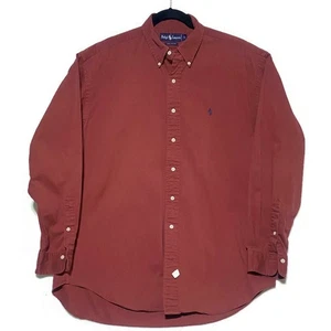 Ralph Lauren Button Up Shirt Men's Size Large Long Sleeve Cranberry Red - Picture 1 of 7