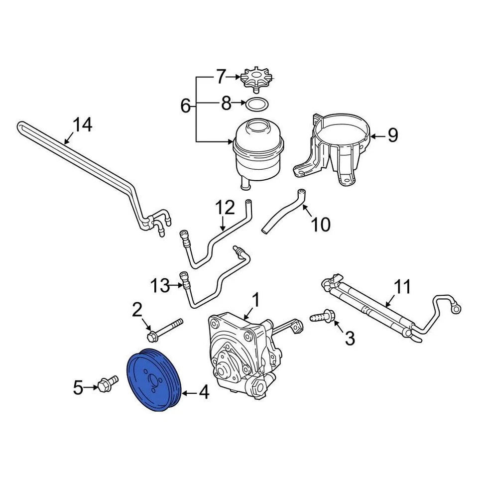For BMW Z4 2006-2008 BMW 32427830838 Power Steering Pump Pulley - Image 1 of 2