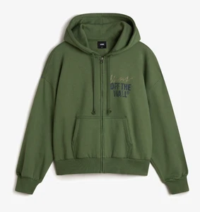 Nuevo Para Mujer Vans Ladywall Retro Cremallera Sudadera con Capucha Bosque de Pinos Talla Pequeña - Imagen 1 de 2