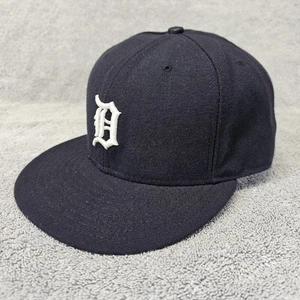Detroit Tigers New Era Cap Size 7 3/4 Fitted Baseball Cap Navy Blue MLB USA - Picture 1 of 21