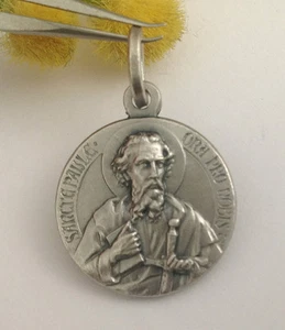 MEDAGLIETTA " SAN PAOLO APOSTOLO " IN ARGENTO 925 - Foto 1 di 1