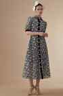 COAST Lisa Tan Mono Floral Lace Shirt Dress UK16 BNWT RRP£189