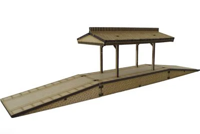 OO/HO Gauge Platform & Canopy with On/Off Ramps by WWS – Model MDF Scenery - Image 1 of 4