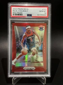 2023-24 Panini Prizm Deca Basketball Bilal Coulibaly RC Rookie Red /199 PSA 10 - Bild 1 von 2