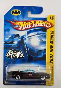 2007 Hot Wheels #15 First Editions 15/36 TV BATMOBILE Chrome 5 Spokes NOS MOC - Picture 1 of 6