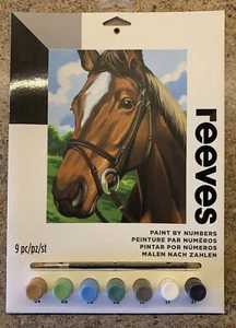 Reeves Paint By Numbers Horse Pony Crafts 7 paints and brush included - Picture 1 of 2