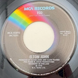 Elton John Ego / Flinstone Boy 45 Vinyl 70s Rock Pop MCA - Picture 1 of 6