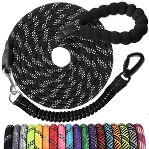 Long Dog Leash 15 Ft Heavy Duty Rope Leashes For Dogs Training With Swivel Lock - Picture 1 of 6