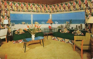 FORT LAUDERDALE FL INTERIOR RM LAUDERDALE BILTMORE HOTEL 1960 POSTAL 082124 T - Imagen 1 de 2